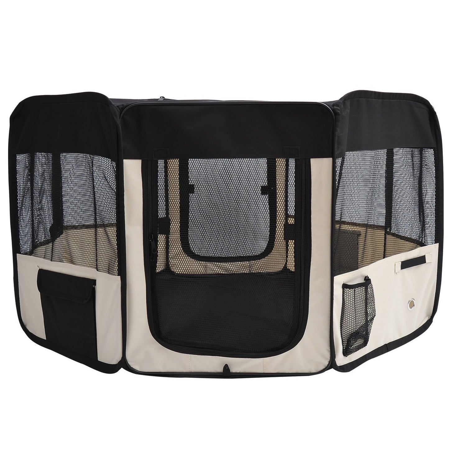 PawHut 49.2-inch Soft Pet Playpen Folding Tent Kennel Puppy Cat Dog