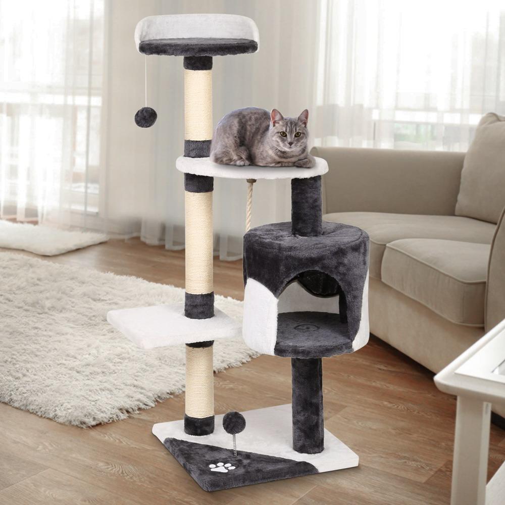 i.Pet Cat Tree 112cm Trees Scratching Post Scratcher Tower Condo House