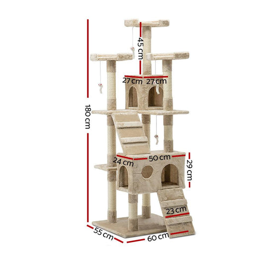 i.Pet Cat Tree 180cm Trees Scratching Post Scratcher Tower Condo House