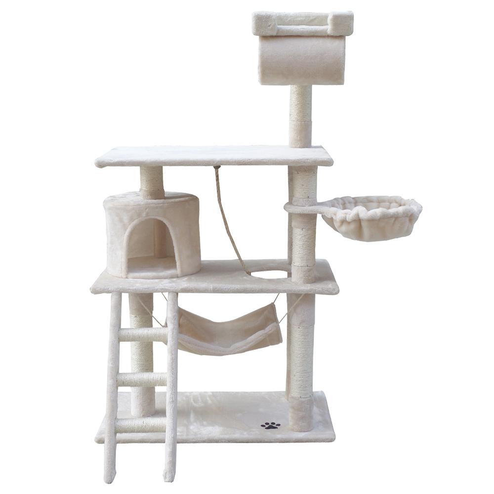 i.Pet Cat Tree 141cm Trees Scratching Post Scratcher Tower Condo House