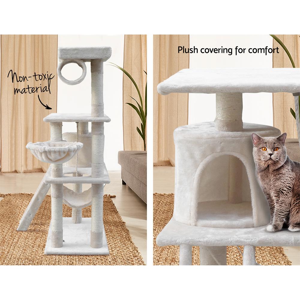 i.Pet Cat Tree 141cm Trees Scratching Post Scratcher Tower Condo House