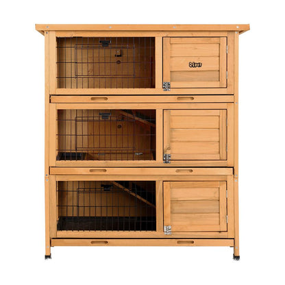 i.Pet Rabbit Hutch Wooden Cage Pet hutch Chicken Coop 91.5cm x 46cm x