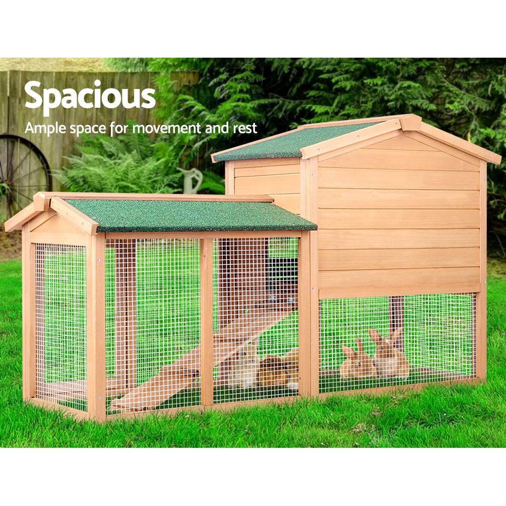 i.Pet Chicken Coop Rabbit Hutch 138cm Wide Wooden Pet Hutch