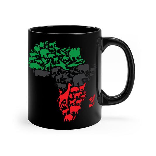 africa animals color 278#- black words - phrases-Mug / Coffee Cup