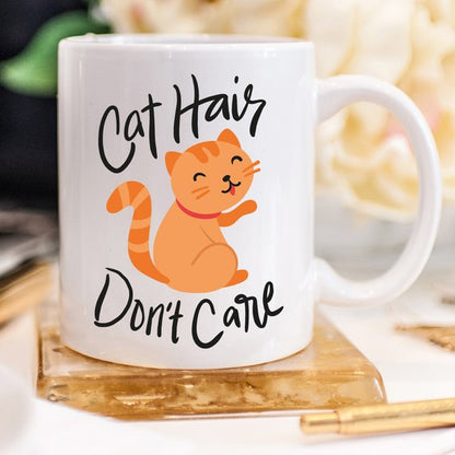 Crazy Cat Lady Coffee Mug - Cat Hair Don't Care -