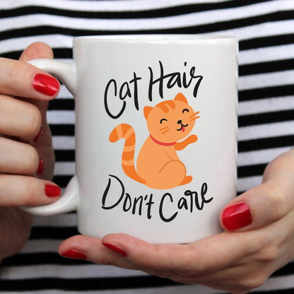 Crazy Cat Lady Coffee Mug - Cat Hair Don't Care -